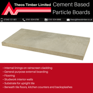cement based particle boards